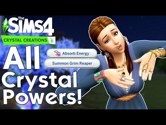 ALL 27 CRYSTAL POWERS in The Sims 4 Crystal Creations