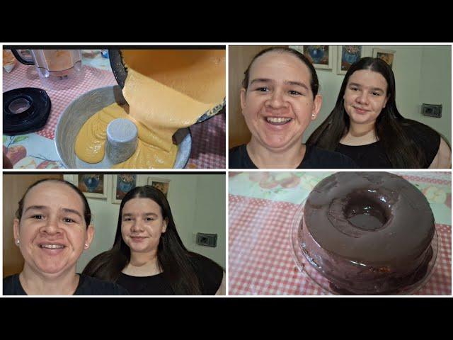 BRUNA FEZ BOLO DE CENOURA COM CALDA DE CHOCOLATE FICOU DELICIOSO