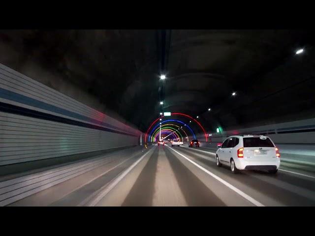 Highway Driving into the Night in the Rain - Seoul to Asan in Korea (No Talking, No Music)