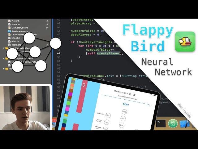 Teaching AI to Play Flappy Bird on iPad! | Neural Network & Genetic Algorithm Implementation