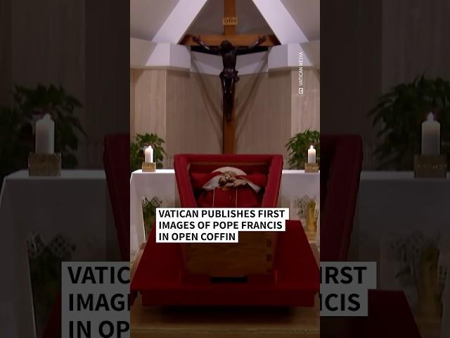 Vatican publishes video of Pope Francis in open coffin | AFP #shorts