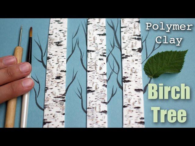 Polymer Clay Birch Tree Tutorial // Miniature Tree Bark Texture with Fimo