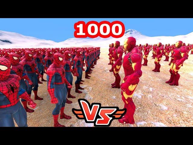 1000 ÖRÜMCEK ADAM VS 1000 DEMİR ADAM  - Süper Kahramanlar