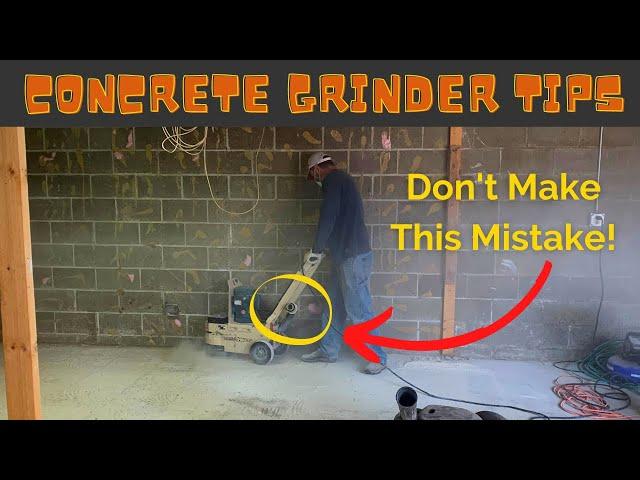 Tips for Using A Concrete Grinder: Concrete Grinding Tips for Removing Thinset after Tile Removal