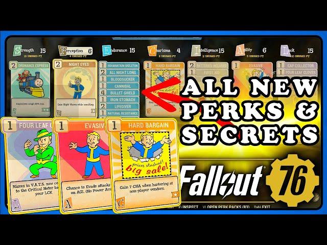 Fallout 76: New Perks - Secret Mechanics & Hidden Details. Huge Buffs Incoming.