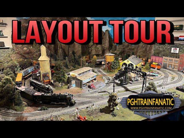 FUN 5x8 O Gauge TRAIN LAYOUT TOUR - MAD_TRAINS