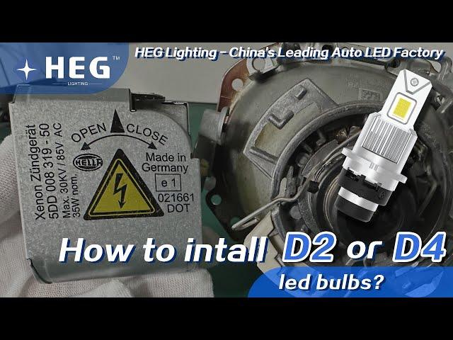 Installation of D2 /D4 led bulb---Can I replace D2S with LED?