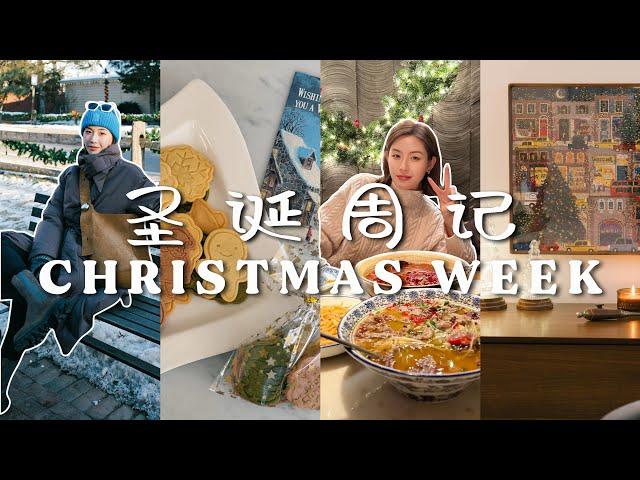 VLOGMAS｜和我一起过i人慢节奏圣诞吧 节日保暖穿搭分享｜新入手的淘宝家居装饰｜纽约近郊圣诞小镇｜桂花红茶烤奶｜第一次做圣诞曲奇饼干｜挑战冬灯拼图｜SUGGY