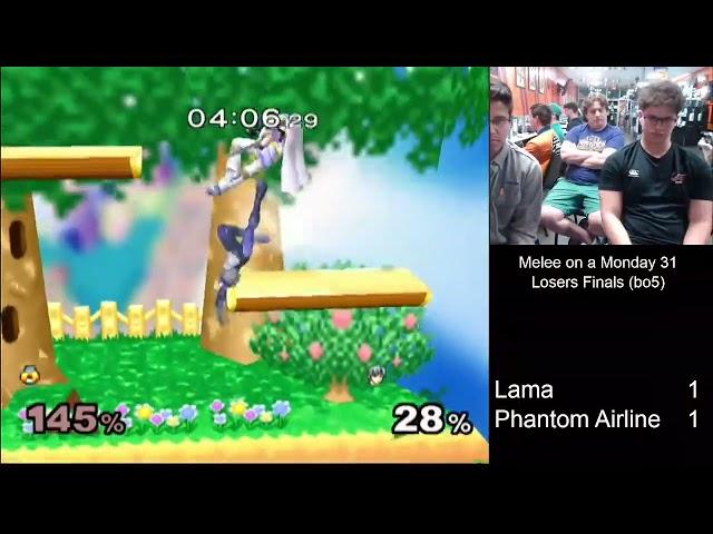 Melee on a Monday 31 LF - Lama (Sheik) vs Phantom Airline (Marth)