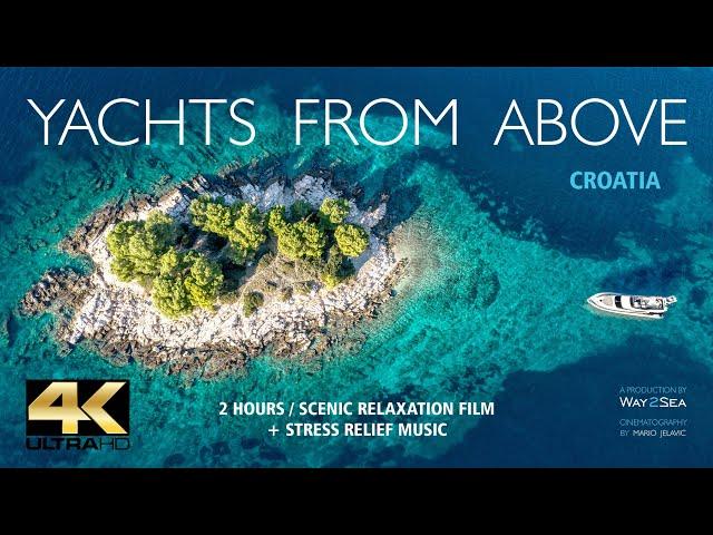 Relaxing Seaside Scenery 4K Drone Film | Croatian Coastline Beaches Islands Sailing + Ambient Music