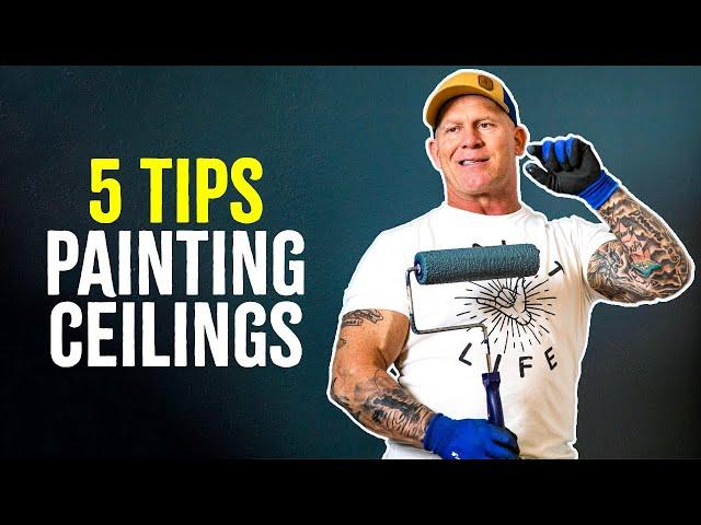 HOW TO paint ceilings FAST and like a professional PAINTER