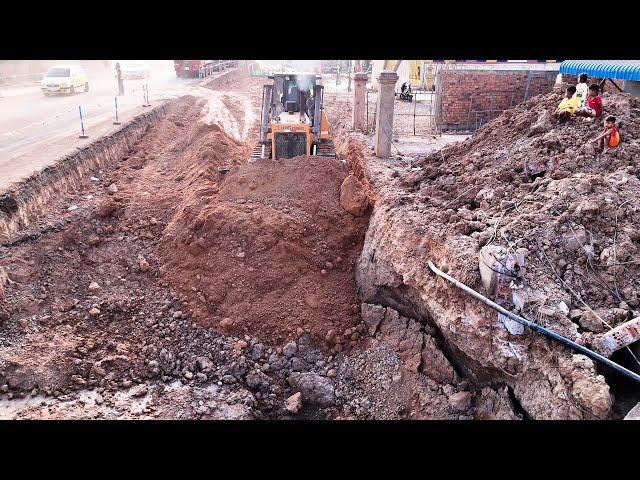 Massive Project!! Big Dozer Resize The Big Road From City To Provinces With 25T Dump Trucks Loading