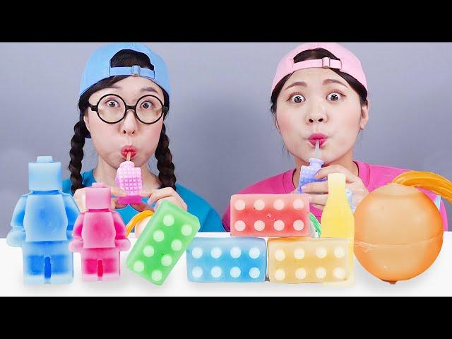 Wax Bottle Rainbow Dessert NIK-L-NIP Mukbang DONA