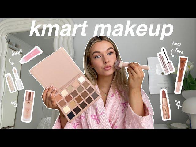 trying a full face of KMART MAKEUP?? ( wear test, first impressions & honest thoughts )