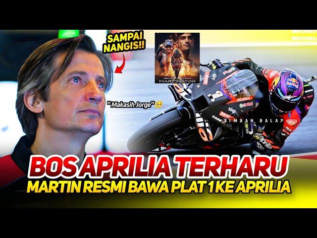 BOS APRILIA SAMPAI MENANGISJORGE MARTIN BAWAKAN PLAT 1 KE APRILIA~KEMENANGAN YANG SPEKTAKULER