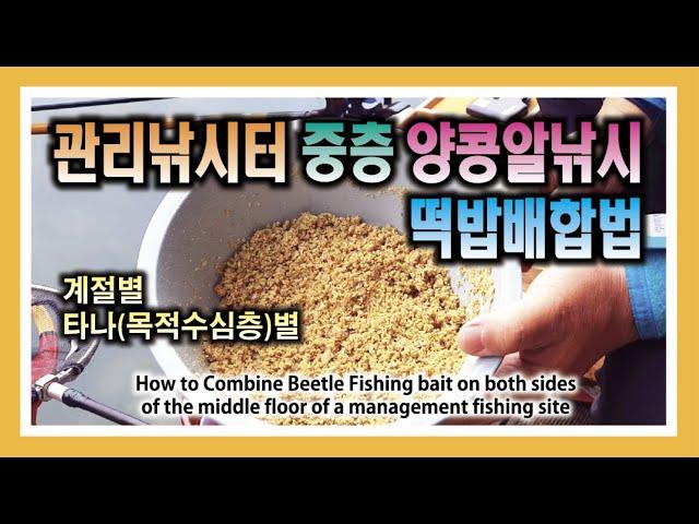 양어장 전층낚시 양 콩알 떡밥 배합법 : Combining Beans on both sides of the middle of the fish farm