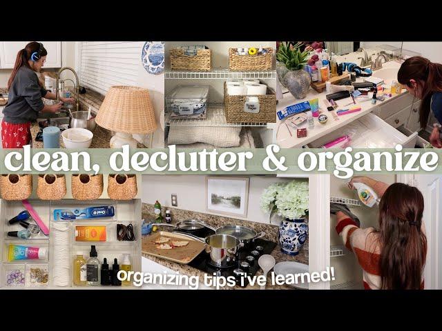 CLEANING, DECLUTTERING AND ORGANIZING | decluttering motivation, clean with me and organization tips