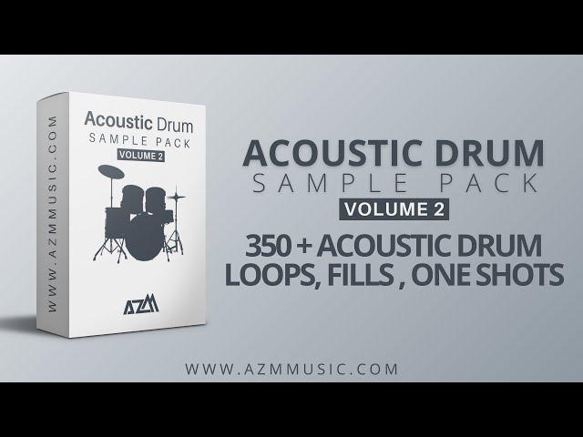Acoustic Drum Sample Pack Vol 2| 350+ Drum Loops, Fills, Hi-Hats Loops, Percussion Loops & One Shots