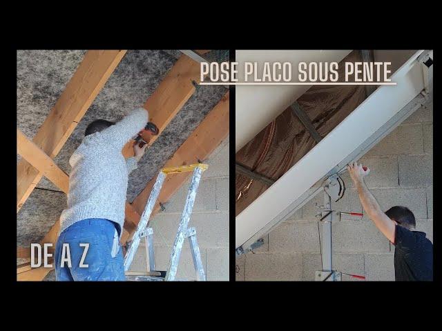 comment faire une sous pente placo (suspentes fourrure plaque placo)