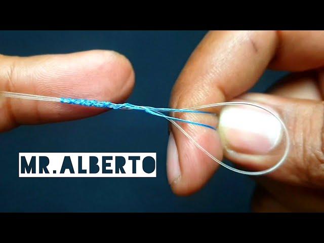 Alberto knot braided to fluorocarbon || fishing knot very easy and simple