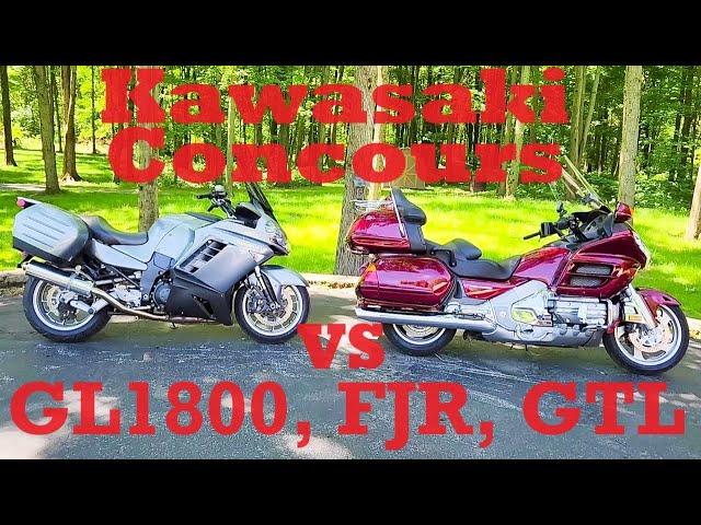 Kawasaki Concours 14 ride, review and comparing to Honda GL1800, Yamaha FJR1300 and BMW K1600GTL.