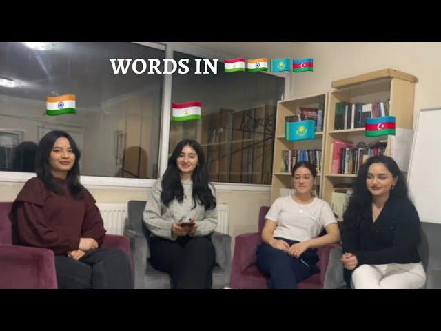 Words in Tajik, Hindi, Kazakh and Azerbaijani languages | similar words