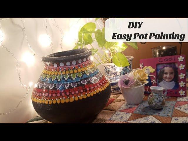 Mandala Pot Painting | Pot Painting Idea |Easy Pot Painting| home/garden decor| Painting Pot Gallery