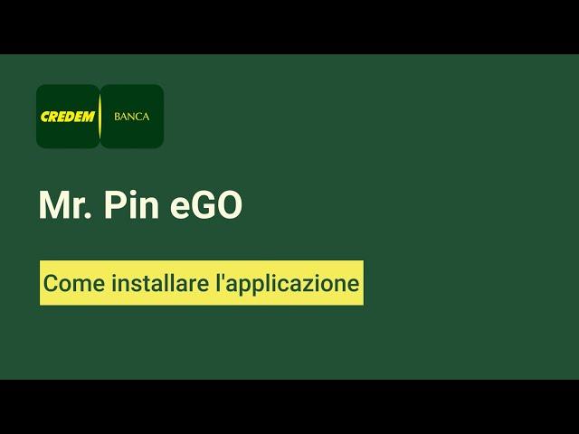 Mr. Pin eGO - Come installare l'app