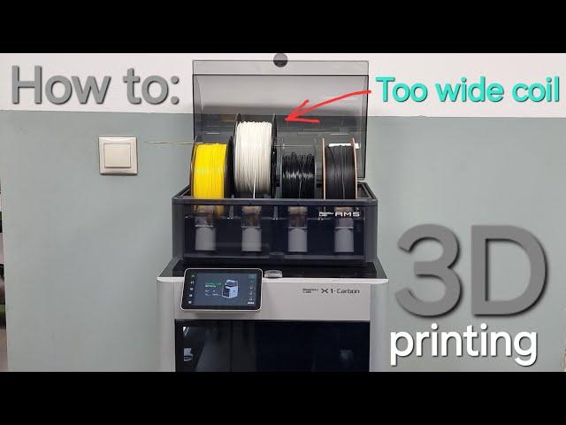 3D printer Bambu Lab - a simple solution to the wide coil problem : )