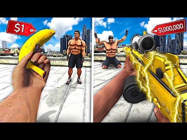 $1 Weapon VS $1,000,000 GOD Weapon In GTA 5!