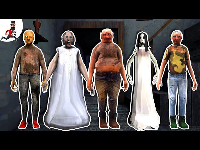 (DVloper family) Granny vs The Twins vs Slendrina vs Grandpa  funny horror animation (moments)