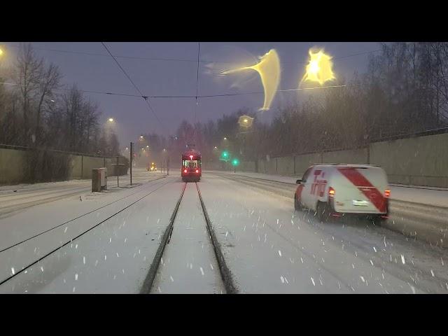 Helsingin raitiolinja 4H. Lumikaaos Helsingissä.️ Helsinki tramline 4H. Snow chaos in Helsinki.️