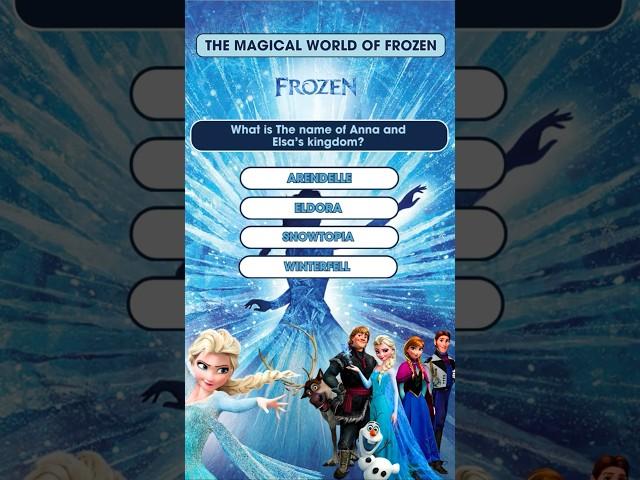Frozen Movie Quiz- Part 6 | Frozen Animated Movie Quiz Time Anytime | Frozen 1 MCQ Quiz