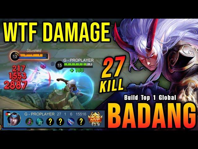 27 Kills!! Badang New Offlane Build (WTF DAMAGE) - Build Top 1 Global Badang ~ MLBB