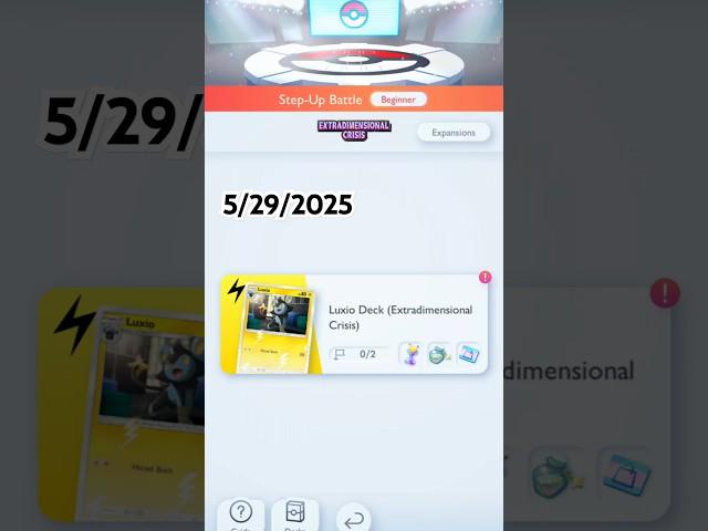 Pokemon TCG Pocket Luxio Deck ExtraDimensional Crisis 5/29/2025