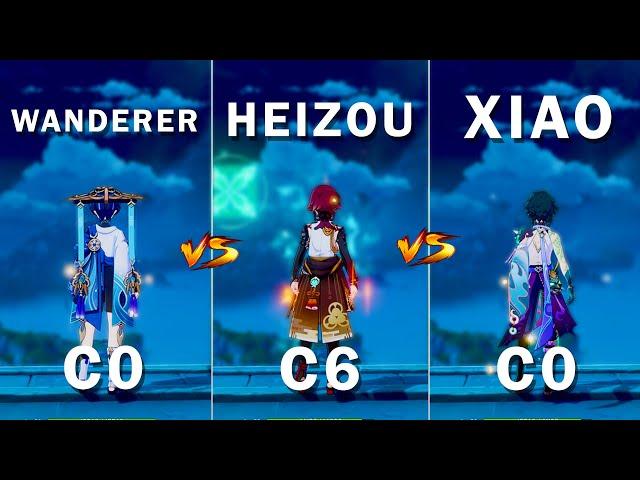 Wanderer vs Heizou vs Xiao!! Who is the Best DPS ?? DPS Gameplay Comparison !!