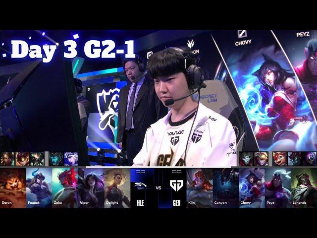 HLE vs GEN - Game 1 | Day 3 LoL Worlds 2024 Swiss Stage | Hanwha Life vs Gen.G G1 full