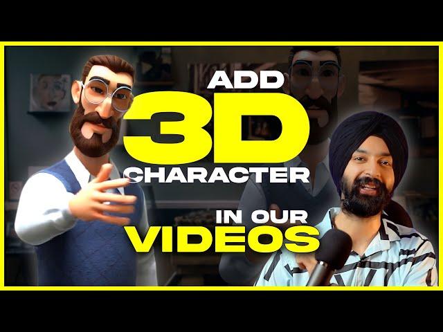 How to add 3d character in video  Very EASY