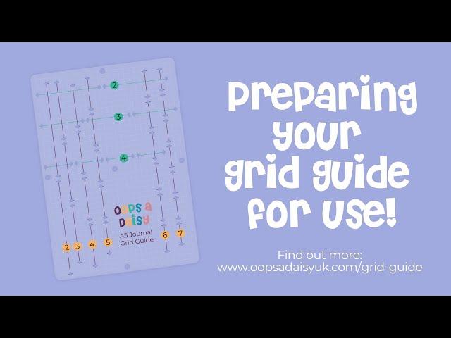 Oops a Daisy Grid Guide - Preparing Your Grid Guide for Use