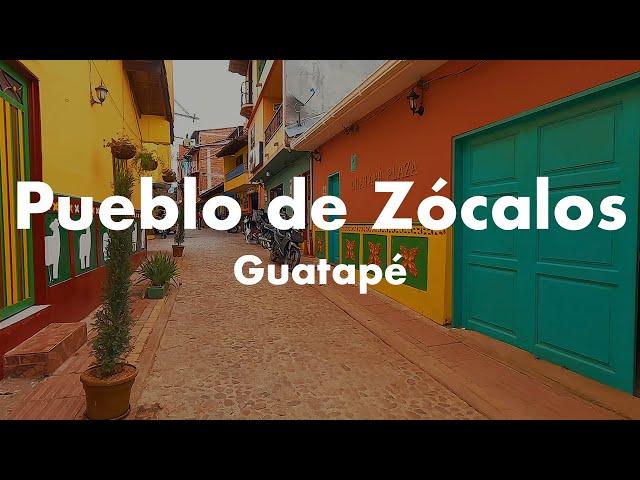  Walking through Plazoleta de Los Zócalos in Guatapé, Colombia (City Sounds) #walkthrough