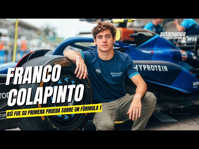  FRANCO COLAPINTO probó un Fórmula 1: así fue el test con Williams