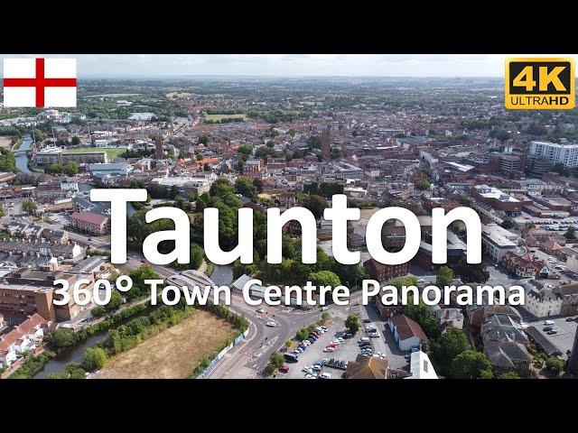 Taunton - Town Centre Panorama | Somerset | England | UK - 4k 360°