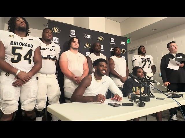 Shedeur Sanders, Travis Hunter & OL recap Colorado’s 28-9 win over Colorado State