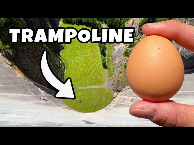 Can A Trampoline Save This Egg? 165m Drop