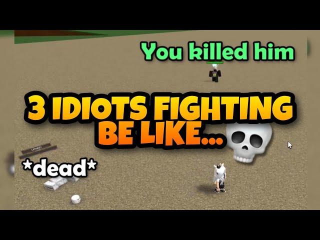 3 Idiots fighting be like... Elemental Battlegrounds funny moments