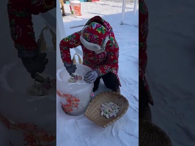 东北猫冬生活，翠花给冻饺子洗澡，这样做保存一冬天没问题 #东北农村生活 东北猫冬生活，翠花给冻饺子洗澡，这样做保存一冬天没问题#农村美食 #新农人计划2025#雨奈何云 #生活 #東北