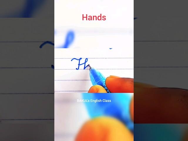 How to write the word HANDS in cursive || Calligraphy writing || Hand Writing