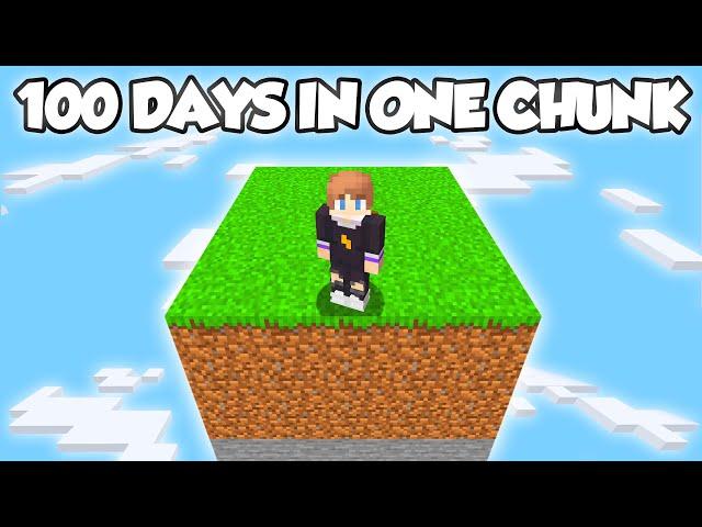 I Survived 100 Days in ONE CHUNK in Minecraft Hardcore…