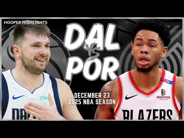 Dallas Mavericks vs Portland Trail Blazers Full Game Highlights | Dec 23 | 2025 NBA Season