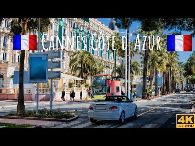 Cannes, Côte d'Azur, French Riviera - France - Beautiful Scenery - Walking Tour (4K Ultra)